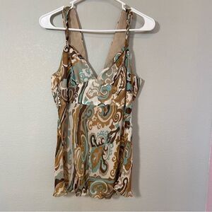 Trina Turk Sleeveless Silk Blouse.  B22